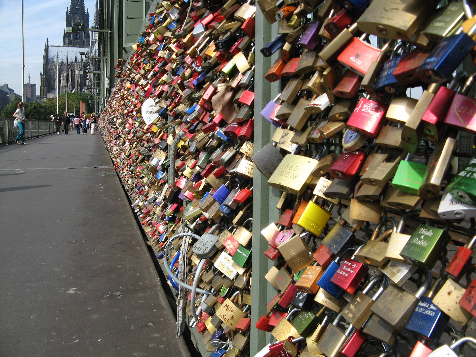 Love padlocks on the Hohenzollern Bridge